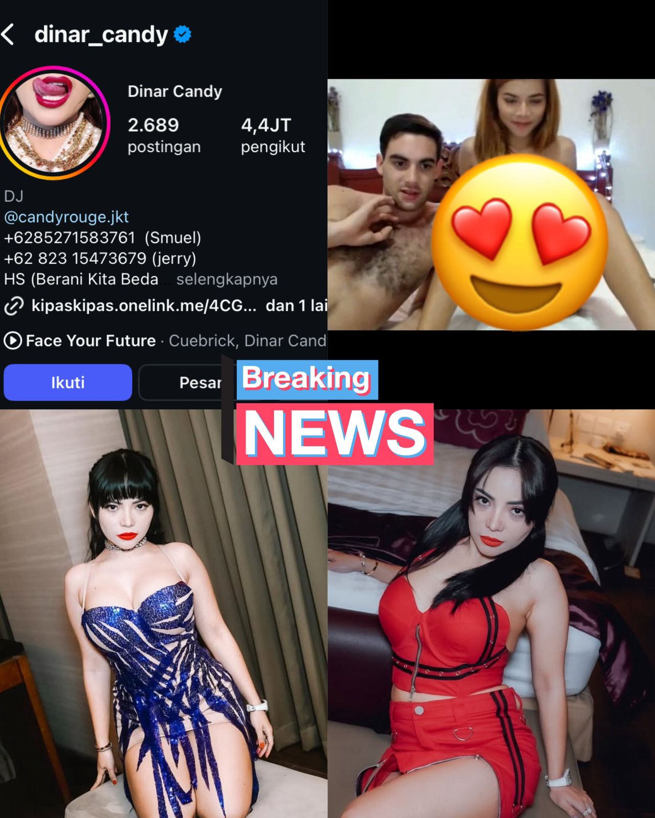 Viral Bokep Terbaru Selebgram Dinar Candy Jerit2